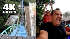 Riding Cyclone Roller Coaster at Toshimaen in Japa...