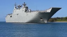 HMAS Adelaide (L01) Arrives at Joint Base Pearl Ha...