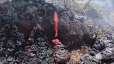 Lava Oozing from Kīlauea Volcano