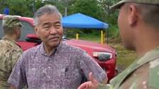 Hawaii&#39;s Governor Tours National Guard Efforts...
